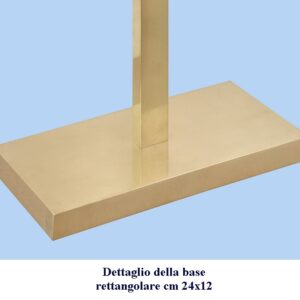 Base della piantana rettangolare
