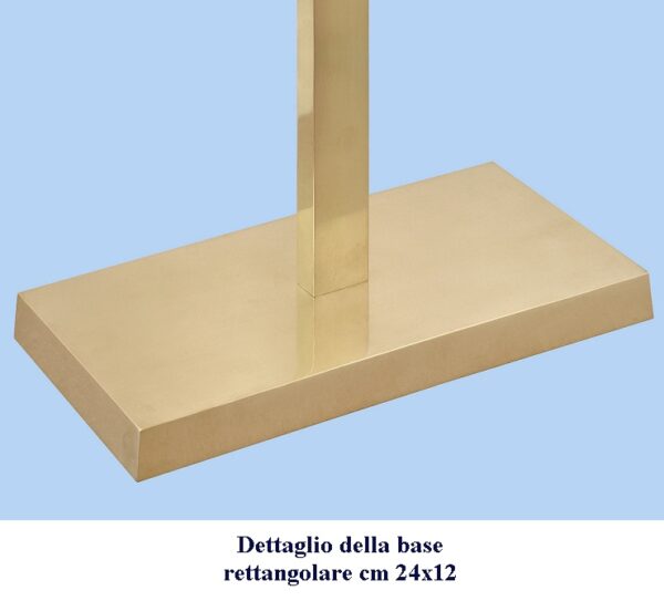 Base della piantana rettangolare